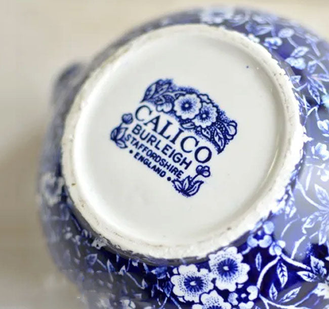イギリス製 Burleigh バーレイ社 Blue Calico ブルーキャリコ ティーポット Sサイズ 2~4人分(580ml) ポット 急須 洋食器 英国食器 ※ギフトボックス別売り