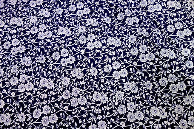 Burleigh バーレイ社 Blue Calico ブルーキャリコ ラウンドテーブルクロス 132×132cm テーブルクロス 丸型 ラウンド クロス 花柄 おしゃれ
