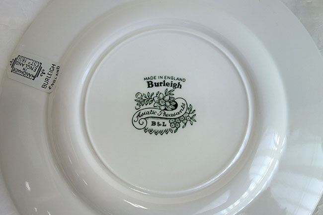 イギリス製 Burleigh バーレイ社 Green Asiatic Pheasants グリーンアジアティックフェザンツ プレート 22cm 皿 お皿 洋食器 花柄 おしゃれ