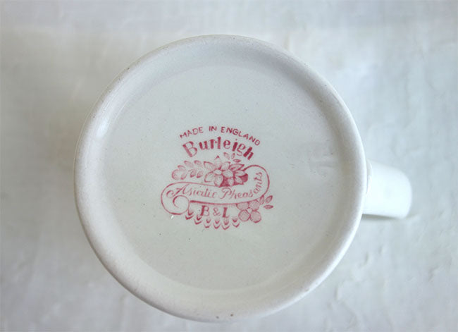 イギリス製 Burleigh バーレイ社 Pink Asiatic Pheasants ピンクアジアティックフェザンツ マグカップ マグ カップ 洋食器 英国食器 テーブルウエア ※ギフトボックス別売り