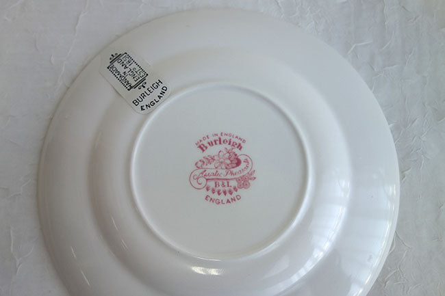 イギリス製 Burleigh バーレイ社 Pink Asiatic Pheasants ピンクアジアティックフェザンツ プレート 17.5cm お皿 皿 洋食器 英国食器 花柄 ピンク ※ギフトボックス別売り