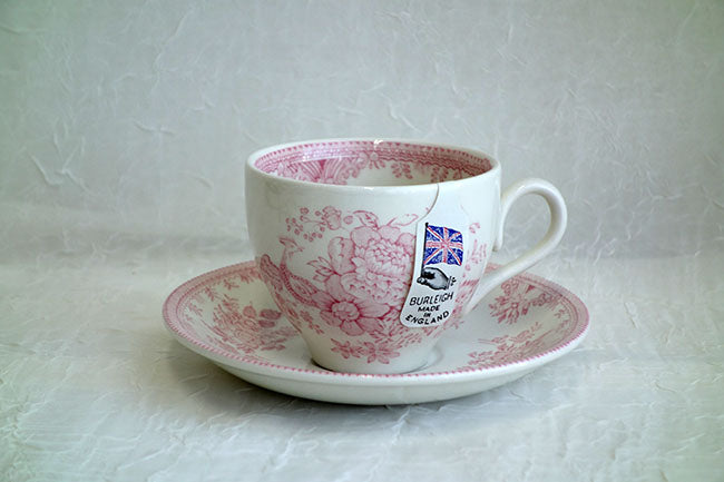 イギリス製 Burleigh バーレイ社 Pink Asiatic Pheasants ピンクアジアティックフェザンツ カップ＆ソーサー コーヒーカップ ティーカップ 洋食器 英国食器 テーブルウエア  ※ギフトボックス別売り