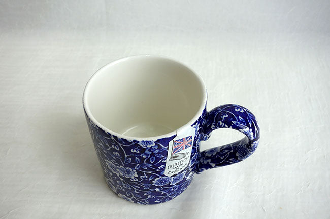 イギリス製　Burleigh バーレイ社　Blue Calico　 ブルーキャリコ　マグカップ　 マグ　洋食器　英国食器　テーブルウエア　 ※ギフトボックス別売り