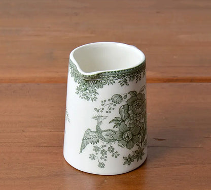 イギリス製　Burleigh バーレイ社　Green Asiatic Pheasants　 グリーンアジアティックフェザンツ　タンガードジャグ Sサイズ(190ml) ジャグ ミルク入れ ミルクポット 洋食器 英国食器 テーブルウエア
