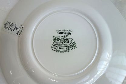 イギリス製　Burleigh バーレイ社　Green Asiatic Pheasants グリーンアジアティックフェザンツ　プレート　22cm　 皿　お皿　洋食器　花柄　おしゃれ