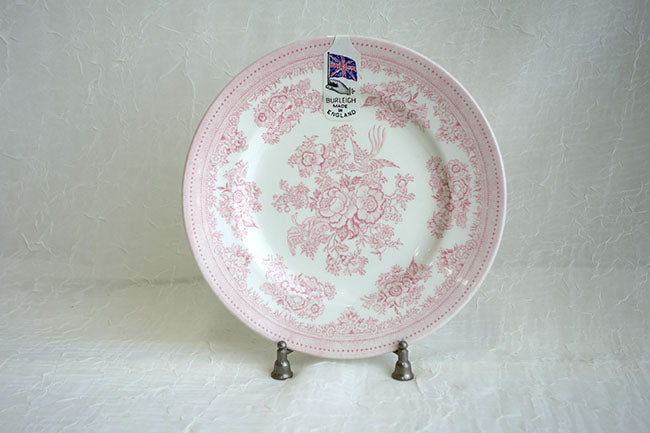 イギリス製　Burleigh バーレイ社　Pink Asiatic Pheasants ピンクアジアティックフェザンツ　プレート　17.5cm お皿　皿　洋食器　英国食器　花柄　ピンク ※ギフトボックス別売り
