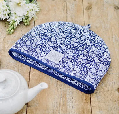 Burleigh バーレイ社　Blue Calico　 ブルーキャリコ　ラージティーコージー　ティーポットカバー　 保温　キッチンファブリック　テーブルアクセサリー　花柄　