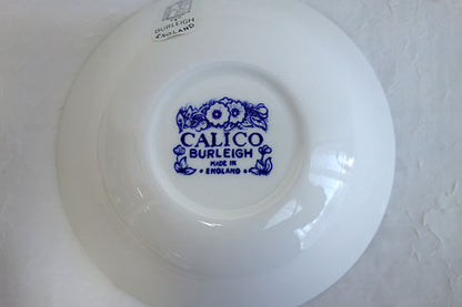 イギリス製　Burleigh バーレイ社 Blue Calico　ブルーキャリコ　シリアルボウル サラダボウル　ボウル　深皿