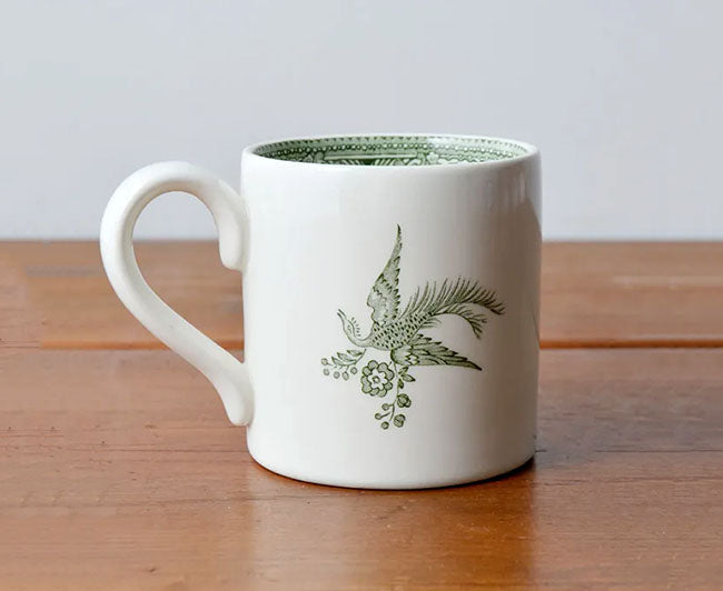 イギリス製 Burleigh バーレイ社 Green Asiatic Pheasants グリーンアジアティックフェザンツ　マグカップ マグ 洋食器 英国食器 テーブルウエア 花柄 おしゃれ ※ギフトボックス別売り