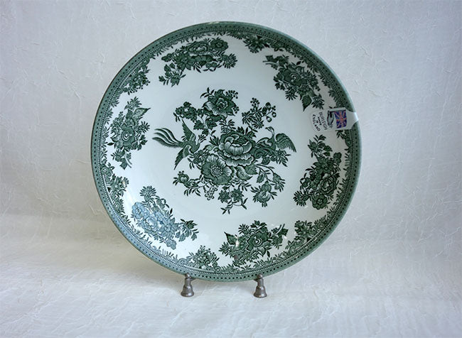 イギリス製　Burleigh バーレイ社　Green Asiatic Pheasants グリーンアジアティックフェザンツ　パスタプレート　 皿　深皿　大皿　プレート　洋食器　食器