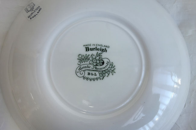 イギリス製　Burleigh バーレイ社　Green Asiatic Pheasants グリーンアジアティックフェザンツ　パスタプレート　 皿　深皿　大皿　プレート　洋食器　食器