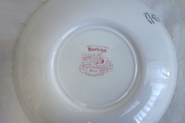 イギリス製　Burleigh バーレイ社　Pink Asiatic Pheasants ピンクアジアティックフェザンツ　パスタプレート 皿　深皿　大皿　プレート　洋食器　食器　おしゃれ