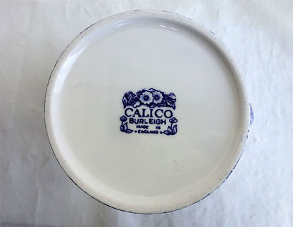 イギリス製　Burleigh バーレイ社　Blue Calico　 ブルーキャリコ　タンカートジャグ　XLサイズ（1.4L） ジャグ　ピッチャー　洋食器　英国食器　テーブルウエア　 花瓶　花器　花柄　