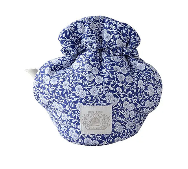 Burleigh バーレイ社　Blue Calico ブルーキャリコ　オープントップティーコージー　 ティーポットカバー　保温　キッチンファブリック　花柄