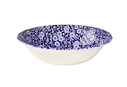 イギリス製　Burleigh バーレイ社　Blue Calico　 ブルーキャリコ　スープボウル　ボウル　深皿　 シリアルボウル　サラダボウル　洋食器　英国食器　テーブルウエア　おしゃれ