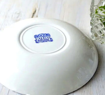 イギリス製　Burleigh バーレイ社　Blue Calico　 ブルーキャリコ　パスタプレート　皿　お皿　 プレート　洋食器　英国食器　テーブルウエア