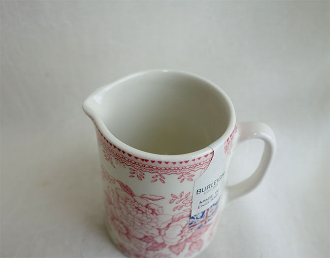 イギリス製　Burleigh バーレイ社　Pink Asiatic Pheasants ピンクアジアティックフェザンツ タンカードジャグ Sサイズ（190ml） ジャグ ミルク入れ ミルクポット 洋食器 英国食器 おしゃれ