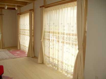 オーダーカーテン(ドレープ)ドイツ製「ベルベット スタイル」 ベルベット風　アイボリーベージュ　無地　共布タッセル付き　インポートカーテン )